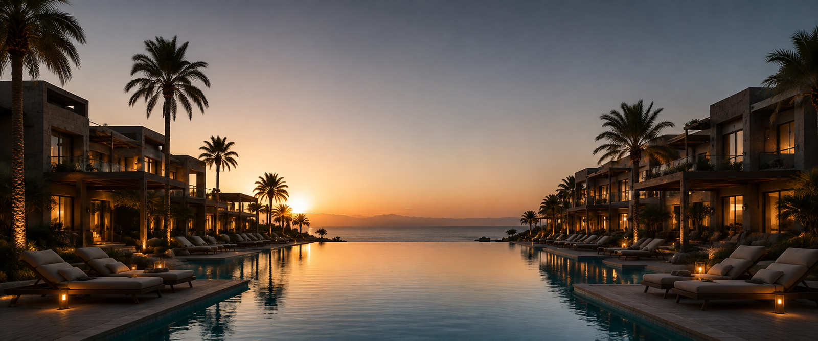 Capella Nuova residences and pool landscape in Nabq